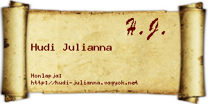 Hudi Julianna névjegykártya